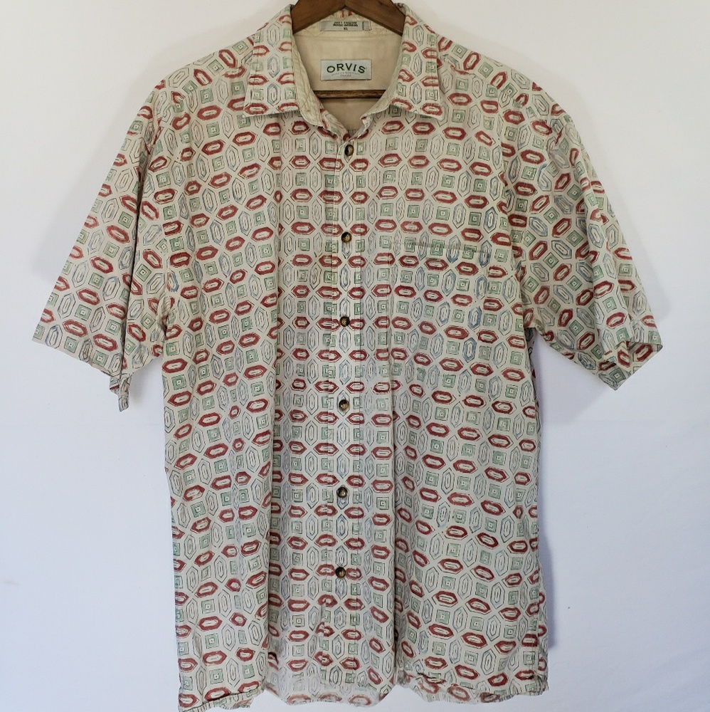 Orvis Short Sleeve Pattern Button Up